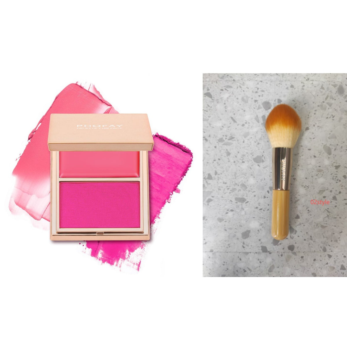 Theexcorner™ Double-Take Cream & Powder Blush Duo