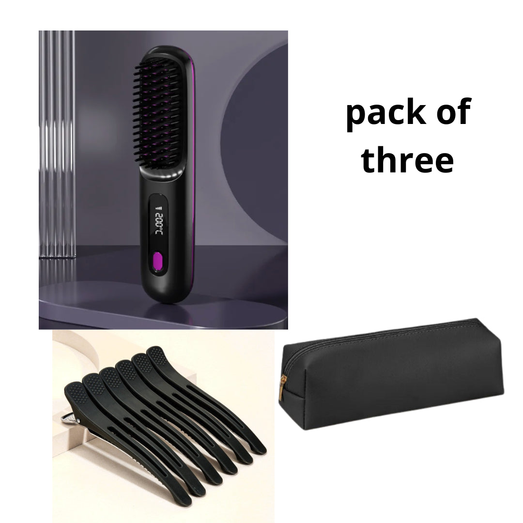 Theexcorner™ AirWave 2-in-1 Straightener & Dryer Brush