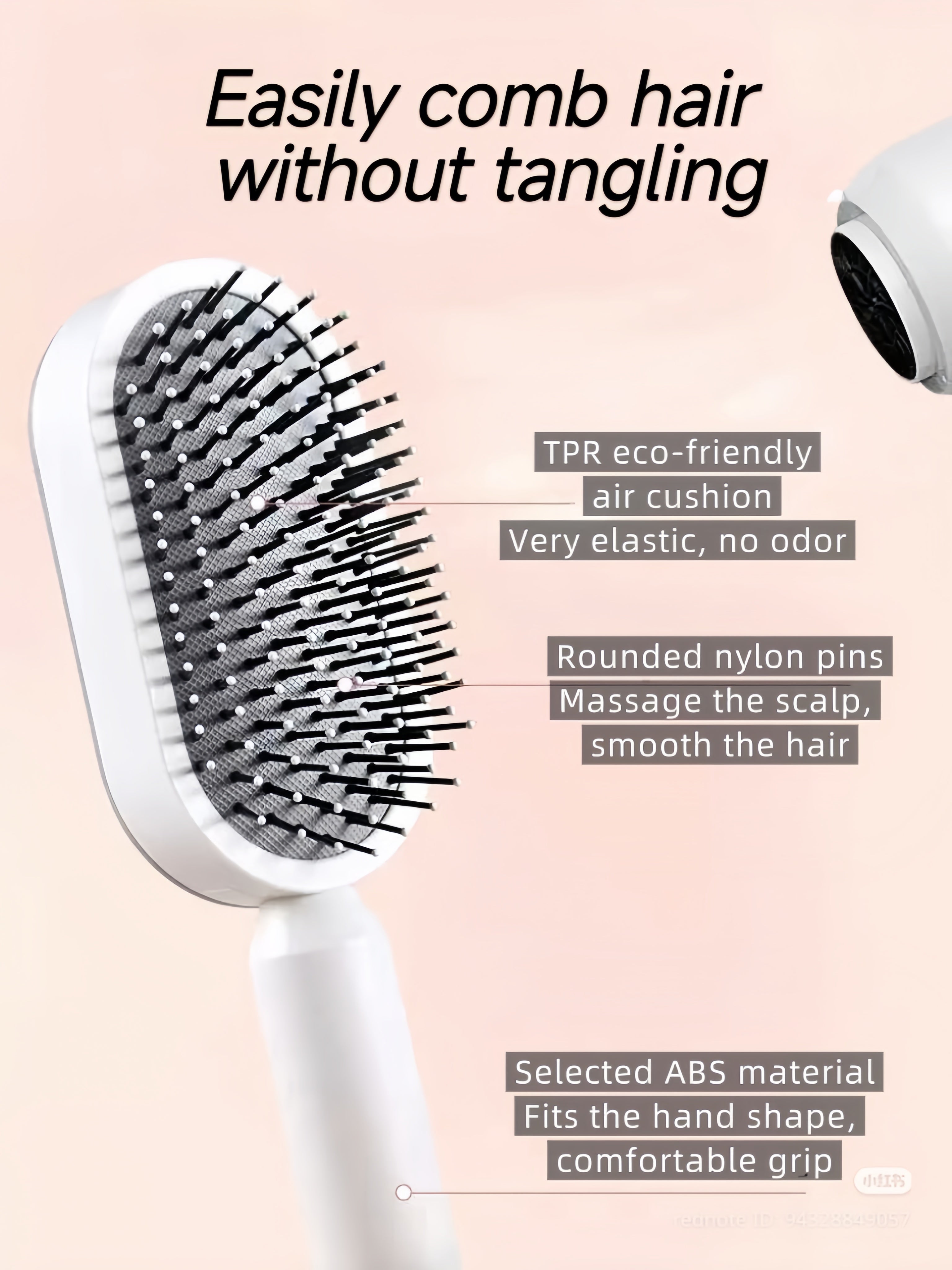 Theexcorner™ Self-Cleaning Detangling Hair Brush