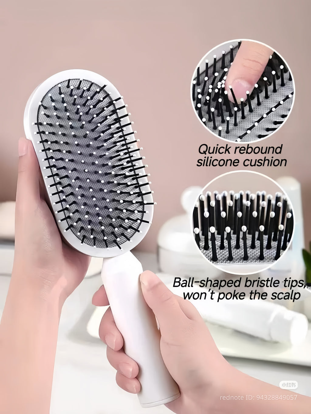 Theexcorner™ Self-Cleaning Detangling Hair Brush